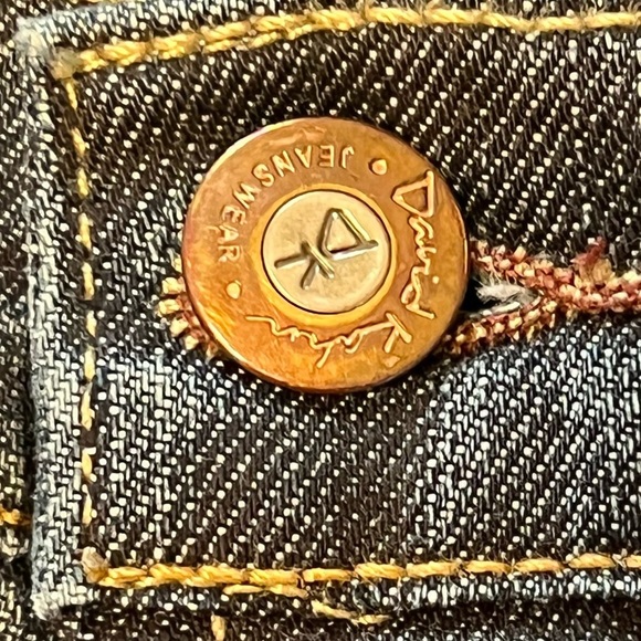 David Kahn Niki 818 Medium Wash Distressed Mid Rise Flare Leg Denim Jeans - Picture 8 of 16